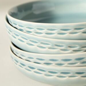 Anthro Mediterranean Stoneware Ceramic Pasta Bowls